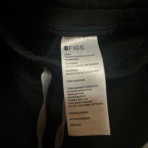 FIGS Zamora Jogger Scrub Pants Black XL